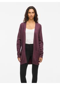 Vila Damen Strickjacke "VIRIL OPEN L/S KNIT CARDIGAN - NOOS"fig detail:schwarz melange, modisch, Gr. L, meliert, Strick, Obermaterial: 50% Viskose,