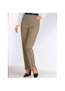 B&uuml;gelfaltenhose Classic Basics, Damen, Gr. 20, Kurzgr&ouml;&szlig;en, grau (taupe), 100% Polyester, unifarben, lang, Hosen