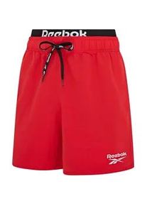 Badeshorts Reebok "Todd", Herren, Gr. M, N-Gr, rot, Microfaser, Polyester, unifarben, Badehosen Badeshorts, mit Kordelzug und elastischem Bund, mit Logo, schnell trocknend, basic