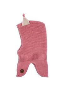 Schlupfm&uuml;tze MaxiMo, M&auml;dchen, Gr. 53, rosa (lachsrosa), Strick, Materialmix, mehrfarbig, M&uuml;tzen, Wollanteil, gestrickt, gef&uuml;ttert, mit &Ouml;hrchen