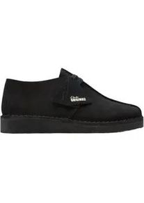 Clarks f&uuml;r Herren. 26178476 Desert Trek Lederschuhe schwarz (41), Wohnung, Schn&uuml;rsenkel, L&auml;ssig