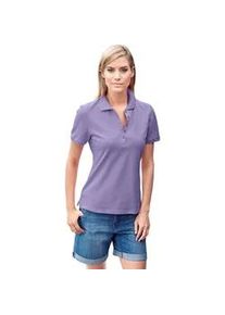 Poloshirt Heine "Poloshirt", Damen, Gr. 40, lila (flieder), 95% Baumwolle, 5% Elasthan, unifarben, Shirts