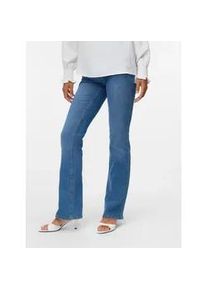 V&eacute;ro Moda Bootcut-Jeans VERO MODA "VMFLASH MR FLARED POCKET JNS RA3042 NOOS", Damen, Gr. XS (34), L&auml;nge 32, blau (medium blau denim), Denim/Jeans, Obermaterial: 99% Baumwolle, 1% Elasthan, unifarben, lang, Jeans, Baumwollmischung mit Stretch, regular waist, skinny fit