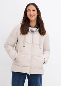 bonprix Oversize Puffer-Jacke, grau, Gr.48, Modische Jacke mit bequemen Vokuhila- Saum