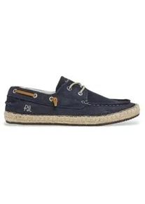 Pepe Jeans f&uuml;r Herren. PMS10335 Tourist Deck blaue Leder Bootsschuhe (41), Wohnung, Keine, L&auml;ssig