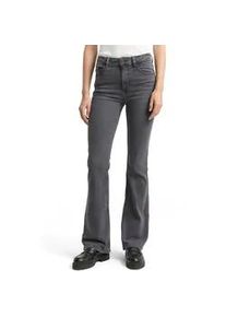 Schlagjeans Tom Tailor "STELLA Bootcut", Damen, Gr. 33, L&auml;nge 32, blau (grau denim), Denim/Jeans, Obermaterial: 98% Baumwolle, 2% Elasthan. Futter: 65% Baumwolle, 35% Polyester, unifarben, bootcut fit lang, Jeans, mit Schlag und Stretch