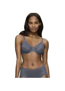 Minimizer-BH Triumph "Signature Sheer", Damen, Gr. 75, Cup C, blau (cloudy blau), T&uuml;ll, Obermaterial: 59% Polyamid, 41% Elasthan, Strukturmuster, unifarben, BHs Minimizer-BH, verkleinert die Brust optisch um eine Cup-Gr&ouml;&szlig;e, Spitze
