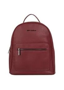 Cityrucksack Betty Barclay, Damen, Gr. B/H/T: 24cm x 28cm x 12cm, onesize, rot, Kunstfaser, Rucks&auml;cke Cityrucksack