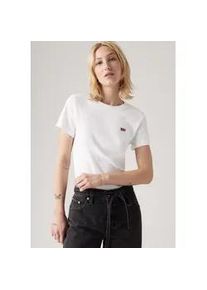 Levi's T-Shirt LEVI'S "ESSENTIAL HM SS TEE", Damen, Gr. M (38), wei&szlig;, Jersey, Obermaterial: 100% Baumwolle, slim fit, Rundhals, Shirts T-Shirt, Taillierter Schnitt