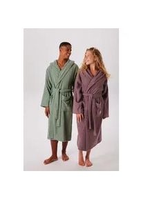 Unisex-Bademantel Bruno Banani "Robby, ideal f&uuml;r Sauna & Spa, Standardl&auml;nge & &Uuml;berl&auml;nge" Gr. XL, salbei, L:125cm, Walkfrottee, Hausm&auml;ntel, Damen & Herren Badem&auml;ntel, Baumwolle, mit Taschen, Sauna, XS-3XL