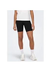 Trainingsshorts Only Play "ONPJAM-SANA-3 XHW SHORTS NOOS", Damen, Gr. XS (34), N-Gr, schwarz, Jersey, Obermaterial: 80% Nylon, 20% Elasthan, unifarben, skinny fit knielang, Hosen