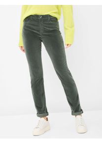 Brax Damen Five-Pocket-Hose Style CAROLA DEEP FOREST, dunkelgrün, Gr. 36K
