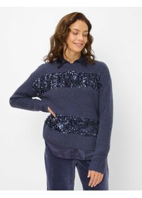 Brax Damen Strickpullover Style LISA midnight blue, dunkelblau, Gr. 40
