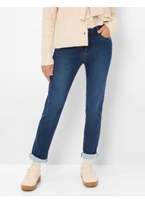 Brax Damen Five-Pocket-Hose Style CAROLA USED REGULAR BLUE, denim blau, Gr. 36L