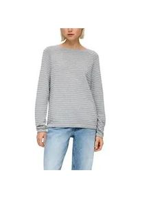 Strickpullover QS, Damen, Gr. XXL (44), grau (mid grau), Strick, Obermaterial: 65% Polyester, 35% Viskose, Strukturmuster, unifarben, regular fit h&uuml;ftlang, Rundhals, Rollkante, Pullover Strickpullover, mit Strukturmuster