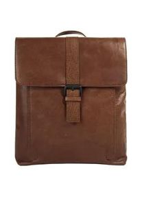 SPIKES & SPARROW Cityrucksack SPIKES & SPARROW, Damen, Gr. B/H/T: 28cm x 31cm x 8cm, onesize, braun (cognac), Leder, Rindsleder, Rucks&auml;cke Cityrucksack, echt Leder