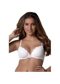 Au&szlig;entr&auml;ger-BH After Eden "MOLLY", Damen, Gr. 75, Cup C, wei&szlig;, Spitze, 52% Nylon, 36% Polyamid, 12% Elasthan, gemustert, unifarben, comfort fit, BHs, halbe Schale, mit B&uuml;gel, verstellbare Tr&auml;ger, mit Spitze, mit Schleife