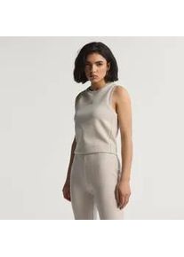 Tanktop Adidas SPORTSWEAR "W ALL SZN SL TK", Damen, Gr. S, grau (wonder aluminium), Obermaterial: 51% Polyester, 25% Modal, 15% Baumwolle, 9% Elasthan, Rundhals, Tops Tanktop, schmal geschnitten, aus dehnbarem Spacer-Material mit Modal