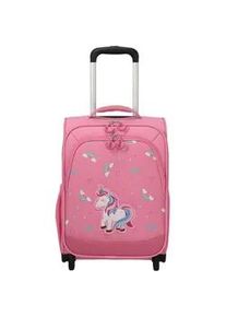 Kinderkoffer Travelite "MINIMOVER 2w", Kinder, Gr. B/H/T: 31cm x 44cm x 20cm 19 l, rosa, Polyester, festlich, Koffer, Kindertrolley Aufsteckfunktion