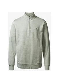 Rundhalspullover MCS "MCS sweatshirt with half-zip MCClement", Herren, Gr. M, m&eacute;lange, Obermaterial: 100% Baumwolle, Pullover Rundhalspullover