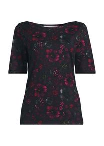 LANDS' END Supima T-Shirt mit U-Boot-Ausschnitt und gekn&ouml;pfter Schulter, Damen,  Rot, Baumwolle, by Lands' End