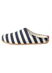 Living Kitzbühel Living Kitzbühel Maritimer Streif Pantoffel Hüttenschuhe Damen (Gr 38 |weiß)