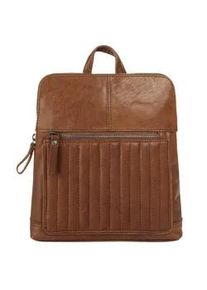 SPIKES & SPARROW Cityrucksack SPIKES & SPARROW, Damen, Gr. B/H/T: 25cm x 29cm x 3cm, onesize, braun (cognac), Leder, Rindsleder, Rucks&auml;cke Cityrucksack, echt Leder