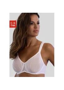 Minimizer-BH Nuance, Damen, Gr. 95, Cup F, wei&szlig;, Microtouch, Obermaterial: 85% Polyamid, 15% Elasthan, BHs Minimizer-BH, mit B&uuml;gel und breiten, gef&uuml;tterten Tr&auml;gern, aus h&uuml;bschem Glanzjacquard