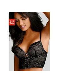 Push-up-BH JETTE, Damen, Gr. 70, Cup B, schwarz, Spitze, Obermaterial: 82% Polyamid, 9% Elasthan, 9% Polyester, BHs Push-up-BH, in h&uuml;bscher Bustier-Form, sexy Dessous