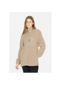 Fleecejacke WHISTLER "Felis", Damen, Gr. 50, beige (sand), 100% Polyester, mehrfarbig, lang, hoch geschlossener Ausschnitt, Jacken Fleecejacke, aus atmungsaktivem Material