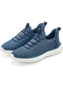 Sneaker John Devin "Halbschuhe, Freizeitschuhe, Turnschuh", Herren, Gr. 47, blau, Obermaterial: 80% Textilmaterial, 20% Lederimitat. Decksohle: 100% Textilmaterial. Futter: 100% Textilmaterial. Laufsohle: 100% Synthetik, unifarben, Schuhe Sneaker, mit elastischen B&auml;ndern f&uuml;r schnelles Reinschl&uuml;pfen, Unisex VEGAN