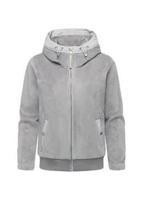Fleecejacke Ragwear "Cousy Short Bonded", Damen, Gr. M (38), ash, Obermaterial: 91% Polyester, 9% Elasthan; Innenfutter: 94% Polyester, 6% Elasthan, gerade h&uuml;ftbedeckend, hoch geschlossener Ausschnitt, &Auml;rmel ohne &Auml;rmelschlitz elastischer Bund mit innenliegendem Gummizug, Jacken Fleecejacke, &Uuml;bergangsjacke mit kuscheligem Teddyfell-Innenfutter