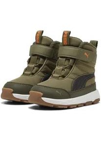 Stiefel Puma "Puma Evolve Stiefel Kinder", Kinder, Gr. 22, orange (olive schwarz orange glo gr&uuml;n), Obermaterial: Synthetik, Textil; Futter: Textil; Innensohle: Textil; Laufsohle: Gummi, Schuhe Stiefel