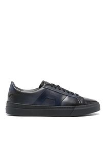 Santoni Low-Top Sneaker - Navy Blue Sneaker With Logo - Gr. 7_5 - in Blau - f&uuml;r Damen