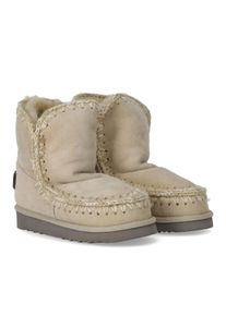 mou Stiefel - mou ESKIMO 18 GLITTER LOGO CHALK STIEFELETTE - Gr. 39 (EU) - in Beige - f&uuml;r Damen