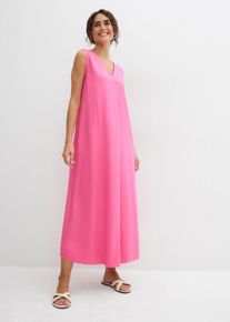 bonprix Tr&auml;gerkleid aus flie&szlig;ender Viskose, pink, Gr.44, Langes, &auml;rmelloses Kleid. V-Ausschnitt., aus Viskose
