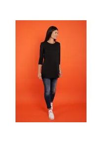 3/4-Arm-Shirt Seidel Moden "Exklusiv bei OTTO", Damen, Gr. 38, schwarz, Obermaterial: 50% Polyester, 45% Viskose, 5% Elasthan, unifarben, regular fit Po-bedeckend, Rundhals, Shirts 3/4-Arm-Shirt, mit 3/4 &Auml;rmeln, MADE IN GERMANY