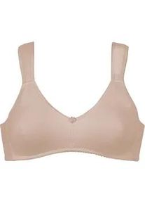 B&uuml;gelloser BH Naturana "Athleisure", Damen, Gr. 85, Cup A, beige (light beige), Obermaterial: 90% Baumwolle, 10% Elasthan, unifarben, bequem, BHs, vorgeformte Cups, breite Tr&auml;ger, ohne B&uuml;gel, bequem, Baumwollmix