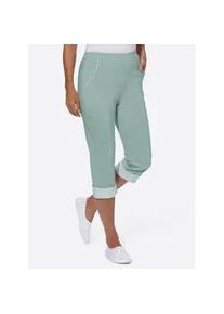 Caprihose Casual Looks, Damen, Gr. 48, Normalgr&ouml;&szlig;en, gr&uuml;n (kalkmint), 72% Viskose, 25% Polyamid, 3% Elasthan, gemustert, mehrfarbig, knielang, Hosen Caprihose
