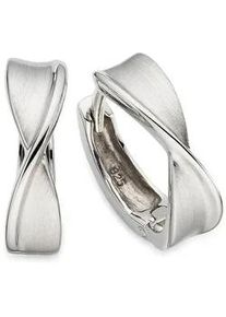 Paar Creolen Bruno Banani "Schmuck Geschenk Silbercreolen", silberfarben, Ohrringe, Damen, 13,9mm, Silber 925 (Sterlingsilber)