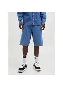 Jack & Jones Bermudas JACK & JONES "JJIRON JJORIGINAL SHORTS MF 328 SN", Herren, Gr. S, N-Gr, blau (blau denim detail:sq 731), Denim/Jeans, Obermaterial: 100% Baumwolle, unifarben, relaxed fit knielang, Hosen Bermudas
