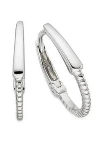 Paar Creolen Bruno Banani "Schmuck Geschenk Silbercreolen", silberfarben, Ohrringe, Damen, 17,2mm, Silber 925 (Sterlingsilber)