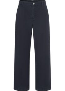 MAC Damen Schlaghose "CARI"dunkelblau ppt, casual, Gr. 36, Web, Obermaterial: 97% Baumwolle, 3% Elasthan, Hosen