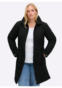 sheego Große Größen Winterjacke in leichter A-Linie, schwarz, Größe 50 - Damen