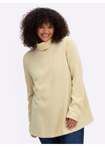 sheego Gro&szlig;e Gr&ouml;&szlig;en Rollkragenpullover in A-Linie, sand, Gr&ouml;&szlig;e 56/58 - Damen
