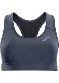 Sport-Bustier WINSHAPE "Functional Comfort Sport-BH SB102C", Damen, Gr. XL, grau (anthrazit), 85% Polyester, 15% Elasthan, BHs, mit herausnehmbaren Pads