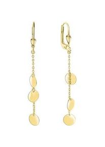 Paar Ohrh&auml;nger Firetti "Schmuck Geschenk Gold 375 Ohrschmuck Patentbrisur Pl&auml;ttchen", gold (gelbgoldfarben), Ohrringe, Damen, Gelbgold 375