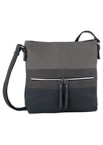 Umh&auml;ngetasche Tom Tailor "ELLEN Cross bag L", Damen, Gr. B/H/T: 30cm x 30cm x 8cm, grau, Lederimitat, Polyurethan (PU), clean, gemustert, kontrastfarbene Details, mehrfarbig, unifarben mit Farbeinsatz, Taschen Umh&auml;ngetasche, mit schickem Farbverlauf