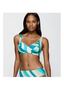 B&uuml;gel-Bikini-Top Triumph "Summer Mix & Match W 01 pt", Damen, Gr. 46, Cup C, blau (blau, light combination), Microfaser, Obermaterial: 80% Polyamid, 20% Elasthan, Bikini-Oberteile, Power Mesh f&uuml;r gr&ouml;&szlig;ere Cups, schnelltrocknend