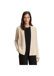 Cardigan Tom Tailor, Damen, Gr. M, beige (sand stone), Strick, Obermaterial: 100% Baumwolle, unifarben, figurumspielend h&uuml;ftlang, Rundhals, Strickjacken, mit feiner Struktur